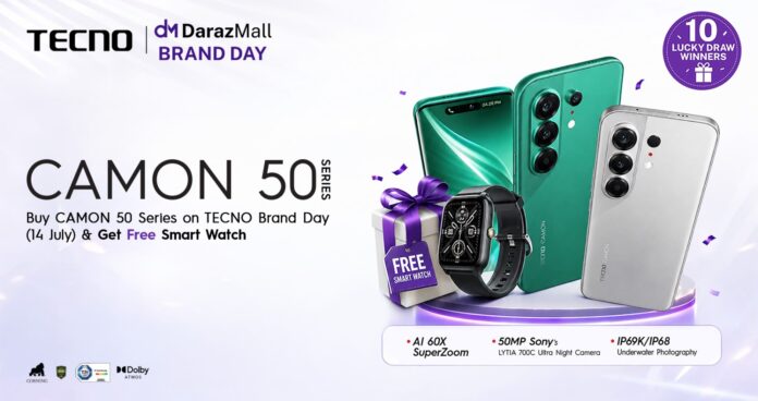 TECNO Brand Day on Daraz Brings Up to 14% Off on 14 July