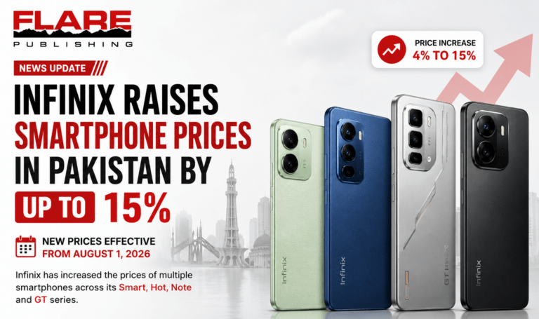 Infinix Increases Smartphone Prices in Pakistan by Up to 15% – New Prices Effective from August 1, 2026