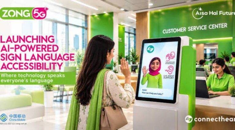 Zong Partners with ConnectHear to Bring Pakistan’s First AI-Powered Sign Language Customer Experience