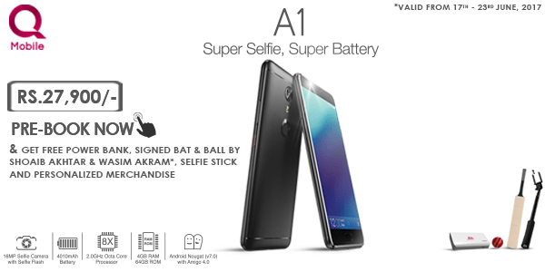 QMobile is offering exclusive giveaways on Pre-Booking of the new Noir A1