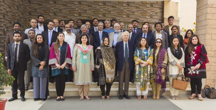 A group photo of participants of ³National Consultation on Course Development _ organized by the Ministry of Information & Broadcasting held at Higher Education Commission Islamabad on November 09, 2017