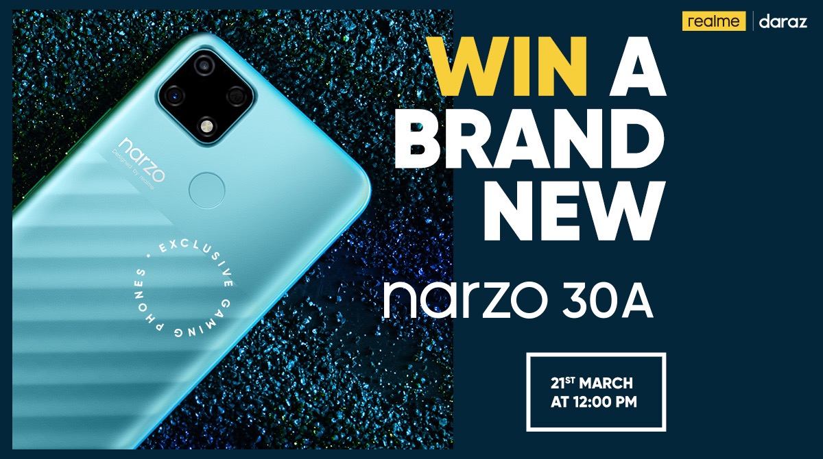 Realme’s new gaming phone, Narzo 30A with MediaTek Helio G85 processor, 6000mAh Battery, and Reverse Charging, catch the launch event on 21st march 12 PM Facebook live.