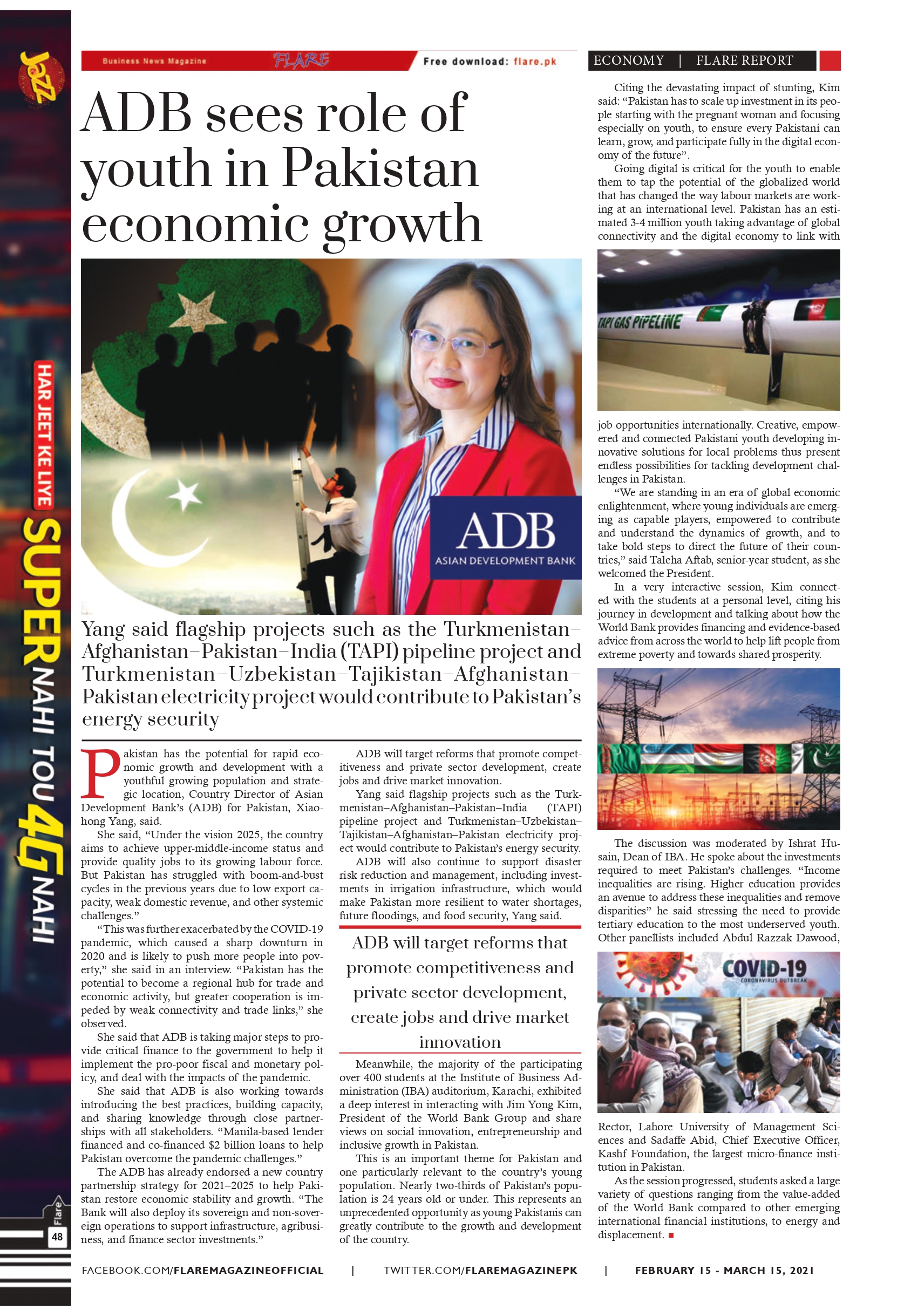 ADB sees role of youth in Pakistan economic growth