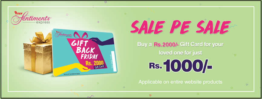 Get Rs 1000 Shopping Free on this “Gift Back Friday” through Gift Card
