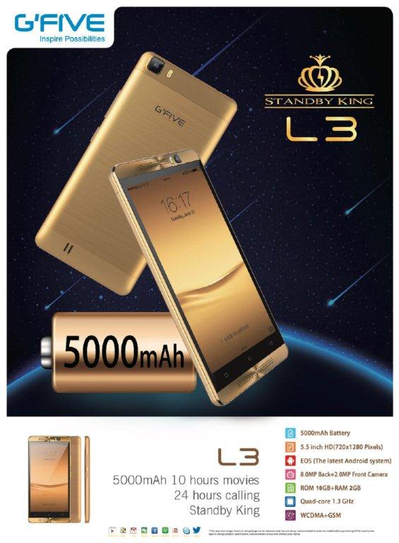 G’FIVE Launching An Excellent Product With The Name of “L 3″ 5.5 ” lcd With VR”(virtual reality)