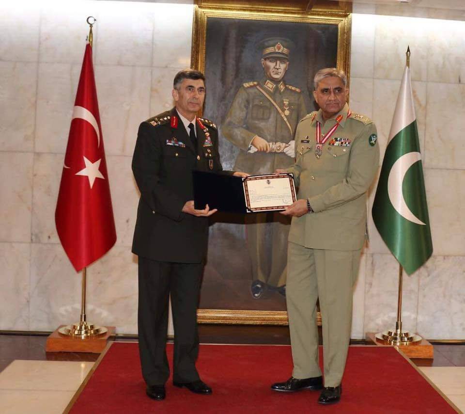 Turkish Legion of Merit to COAS General Qamar Javed Bajwa