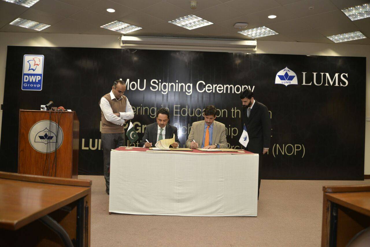DWP Group and LUMS Signed MoU for National Outreach Program