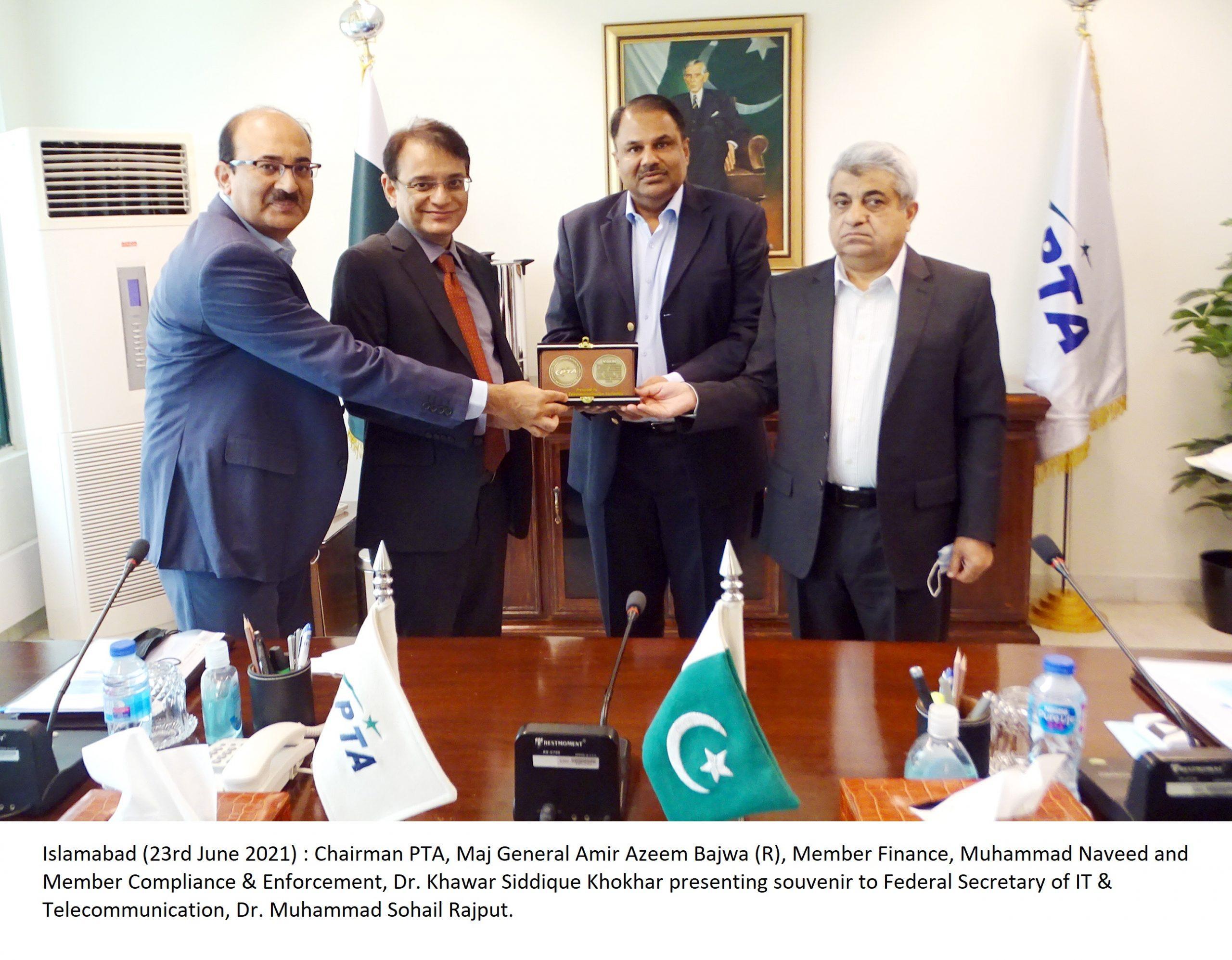 Federal Secretary for IT and Telecommunication Visits PTA
