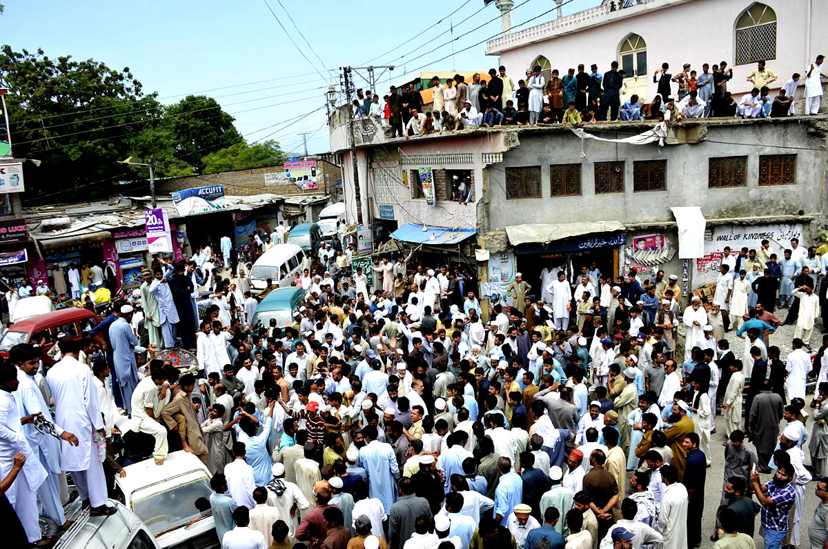 ABBOTTABAD Protesters blocked Karakoram Highway during a protest against electricity loadshedding.