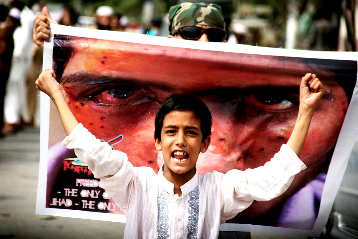 A Child Demonstration Against The Indian Attrocities In Kashmir