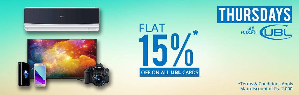 Get 15% OFF on All Products with UBL Debit/Credit Card