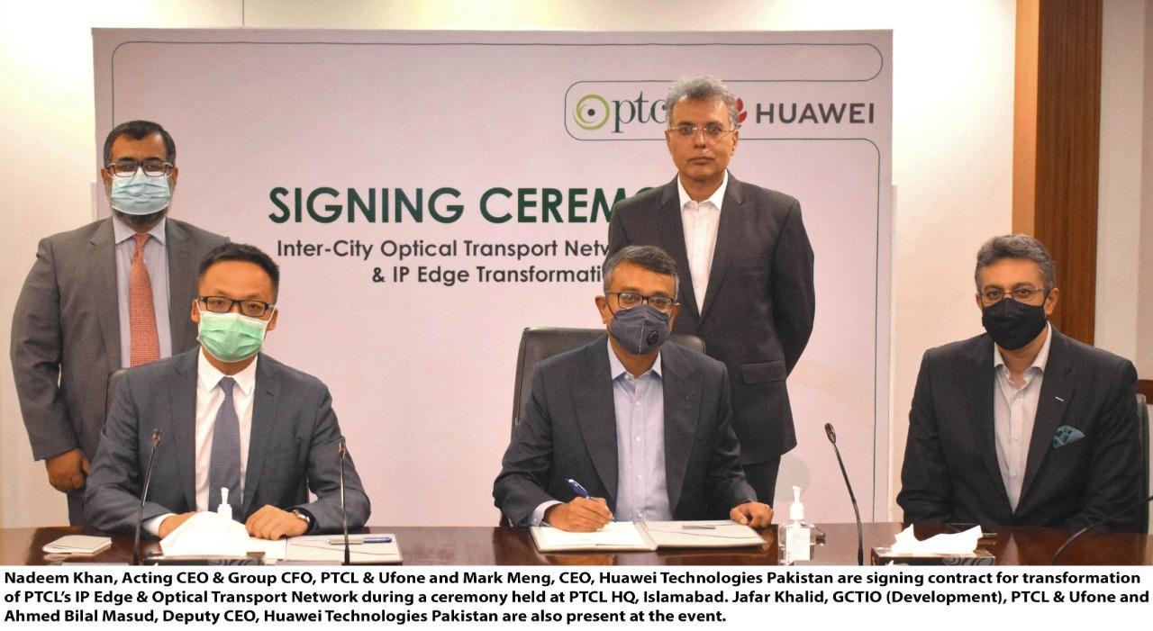 PTCL signs contracts with Huawei for transformation of its IP Edge & Optical Transport Network