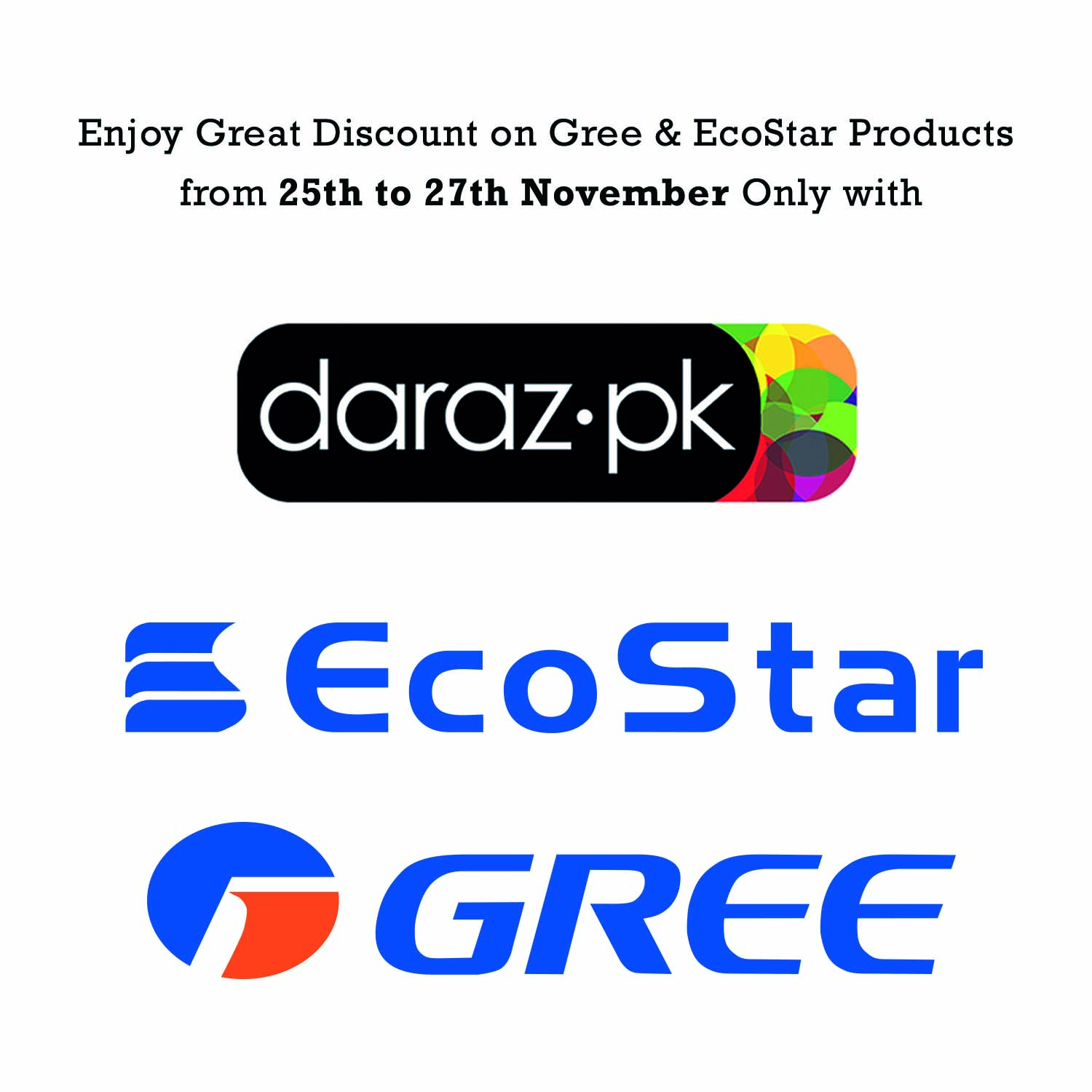 This black Friday Gree & EcoStar offers Exclusive Discounts on daraz.pk